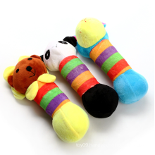 Plush cartoon animal shape squeaky dog chew toys